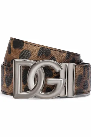 Dolce & Gabbana Leopard-print reversible belt