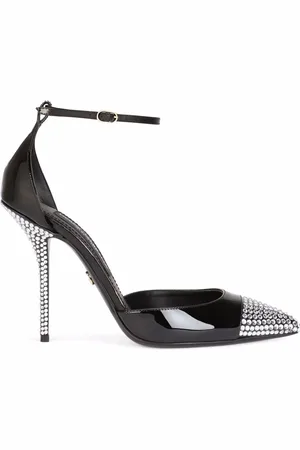 Dolce & Gabbana Crystal-embellished leather pumps