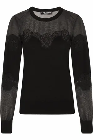 Dolce & Gabbana Lace-trim panelled jumper