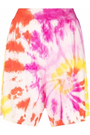 Stella McCartney Women Shorts - Tie-dye cotton shorts - Pink
