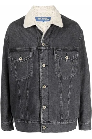 JUNYA WATANABE Faux-shearling collar denim jacket