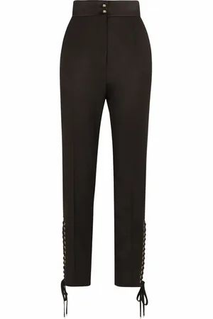 Dolce & Gabbana Lace-up twill trousers