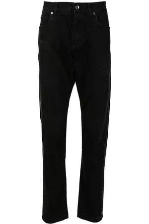 Dolce & Gabbana Men High Waisted Jeans - High-waisted slim fit jeans - Black
