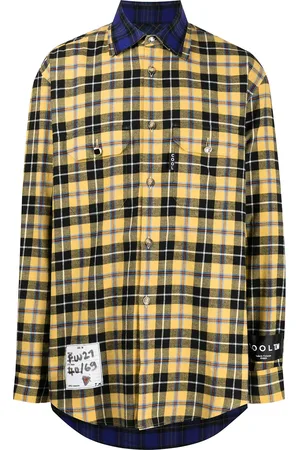COOL T.M Plaid-check print shirt