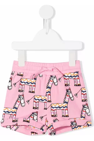 Stella McCartney Shorts - Zebra-print track shorts - Pink