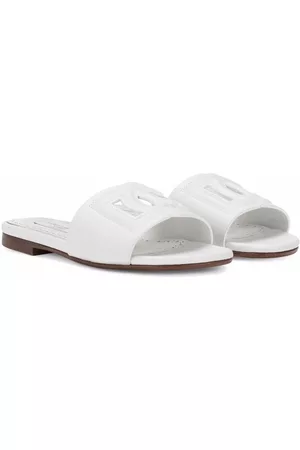Dolce & Gabbana DG logo leather sandals - White