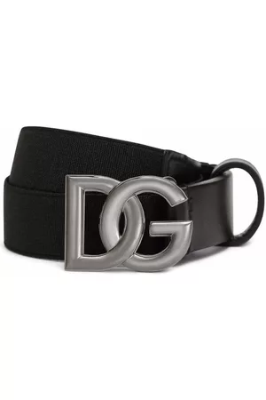 Dolce & Gabbana Logo-buckle leather belt - Black