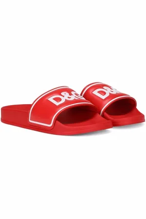 Dolce & Gabbana Logo-print leather sandals
