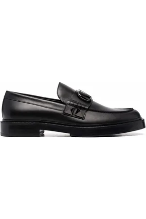 VALENTINO GARAVANI Stud Sign leather loafers