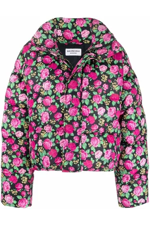 Balenciaga Floral puffer jacket - Black