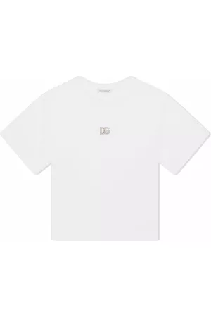 Dolce & Gabbana DG logo plaque cotton T-shirt - White