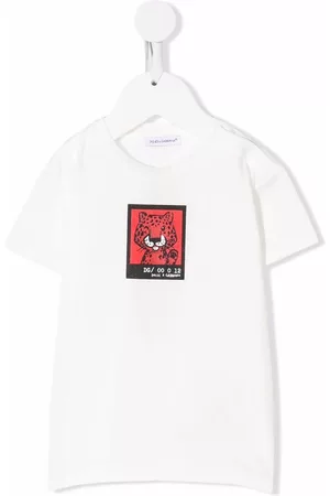 Dolce & Gabbana T-shirts - Tiger-motif cotton T-Shirt - White