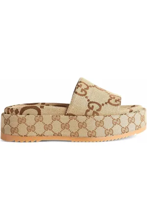 Gucci crossover-strap Platform Leather Sandals - Farfetch