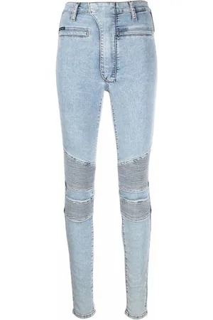 Philipp Plein Iconic high waisted biker jeans