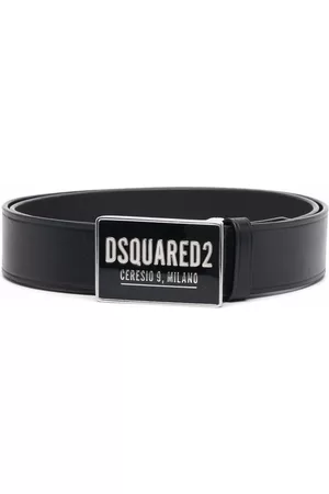 Dsquared2 Logo-plaque leather belt - Black