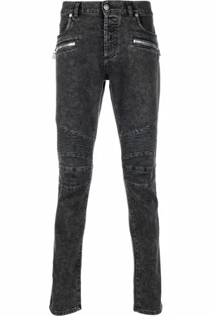 Balmain Ribbed-knee slim-fit jeans
