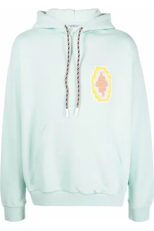 MARCELO BURLON Macramé Cross patch hoodie
