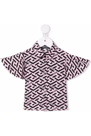 VERSACE Logo button-down shirt - Pink