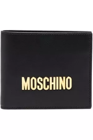 Moschino Logo-plaque wallet - Black