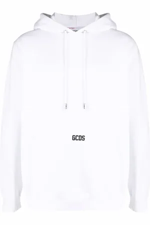 GCDS Logo-print cotton hoodie