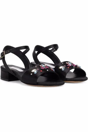 Dolce & Gabbana Crystal-embellished satin sandals