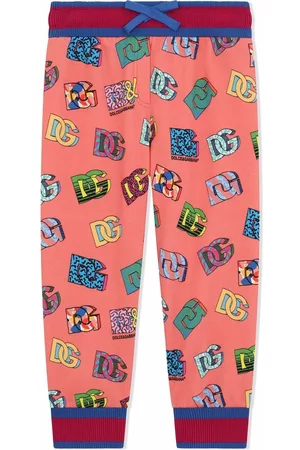 Dolce & Gabbana 80s logo-print track trousers - Pink