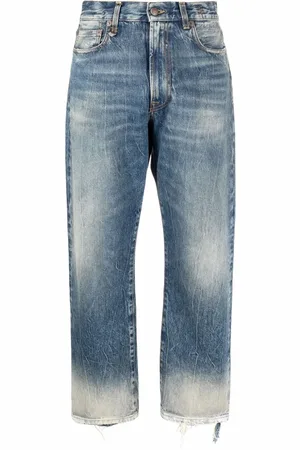 R13 Kelly cropped distressed-hem jeans