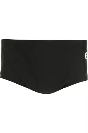 AMIR SLAMA Men Swim Shorts - Logo-patch swimming shorts - Black
