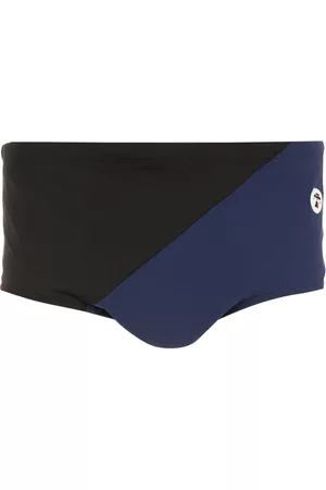 AMIR SLAMA Men Swim Shorts - Colourblock swimming trunks - Blue