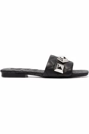 Philipp Plein Flat studded matelass?? sandals