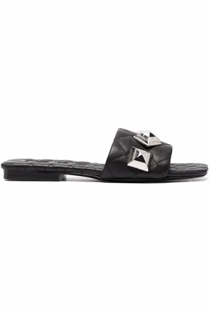Philipp Plein Flat studded matelassè sandals
