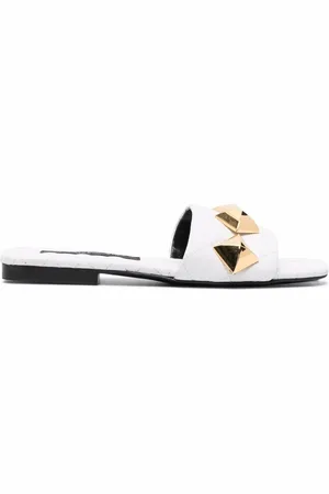 Philipp Plein Flat studded matelass?? sandals