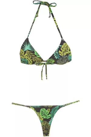 AMIR SLAMA Women Bikinis - Tropical print bikini - Green