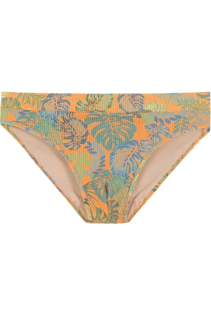 AMIR SLAMA Leaf print swim briefs