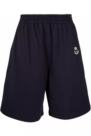 Isabel Marant Men Sports Shorts - Logo-embroidered track shorts - Blue