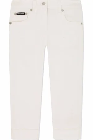 Dolce & Gabbana Embroidered slim-cut jeans