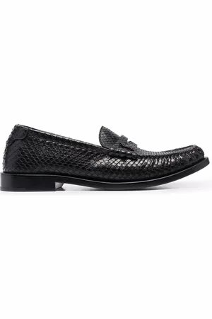 Saint Laurent Le Loafer Crocodile-Effect Leather Loafers