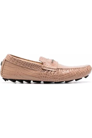 Philipp Plein Pink leather moccasin