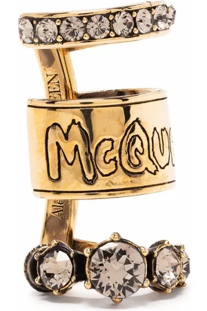 Alexander McQueen Women Earrings - Brass logo ear cuff - Gold