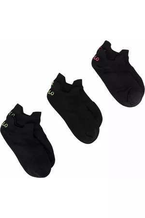 Ralph Lauren Women Socks - Logo-embroidered trainer socks - Black