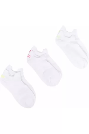 Ralph Lauren Women Socks - Logo-embroidered trainer socks - White