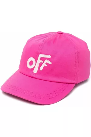 OFF-WHITE Girls Caps - Rounded logo-patch baseball cap - Pink