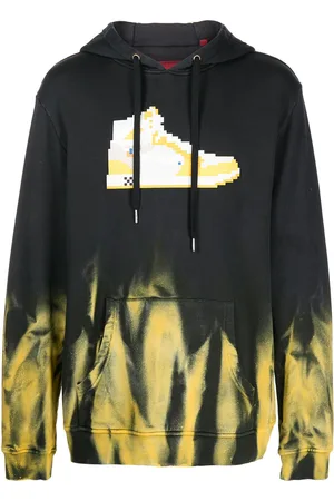 MOSTLY HEARD RARELY SEEN Canary tie-dye pullover hoodie