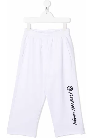 Maison Margiela Sweatpants - Cotton logo-print track pants - White