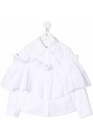 Maison Margiela Girls Tops - Ruffle detail shirt - White