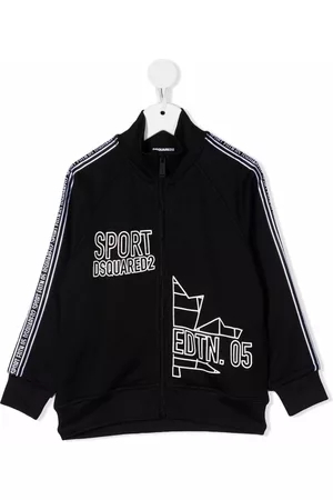 Dsquared2 Boys Hoodies - Logo-print zipped jacket - Black