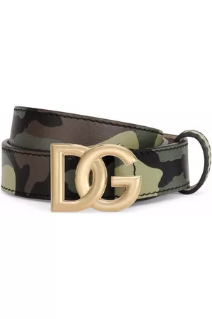 Dolce & Gabbana Belts - Camouflage-print leather belt - Green