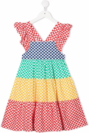 Stella McCartney Check-print colour-block dress