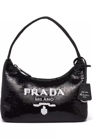 Prada Re-Edition 2000 sequined Re-Nylon bag - Black
