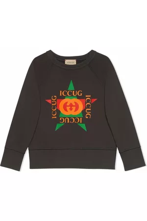 Gucci Boys Hoodies - Star logo sweatshirt - Black